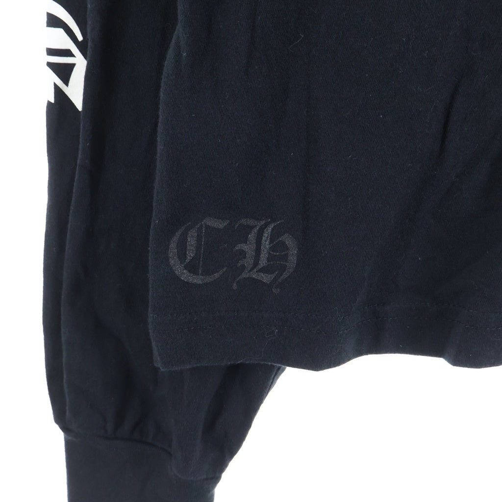 CHROME HEARTS(クロムハーツ) Neck Logo FUCK YOU L/S Tee ネックロゴ クルーネック長袖Tシャツ カットソー ロンT ブラック