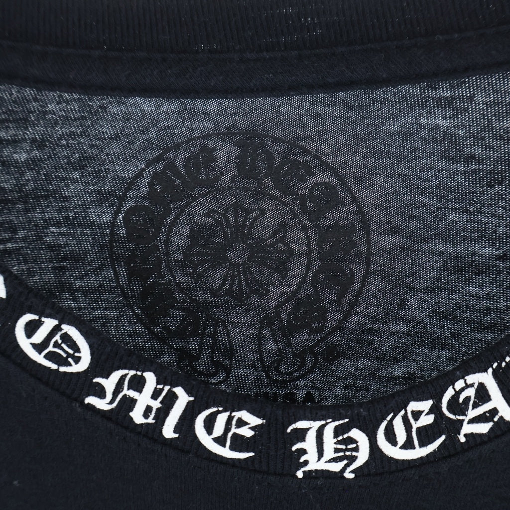 CHROME HEARTS(クロムハーツ) Neck Logo FUCK YOU L/S Tee ネックロゴ クルーネック長袖Tシャツ カットソー ロンT ブラック