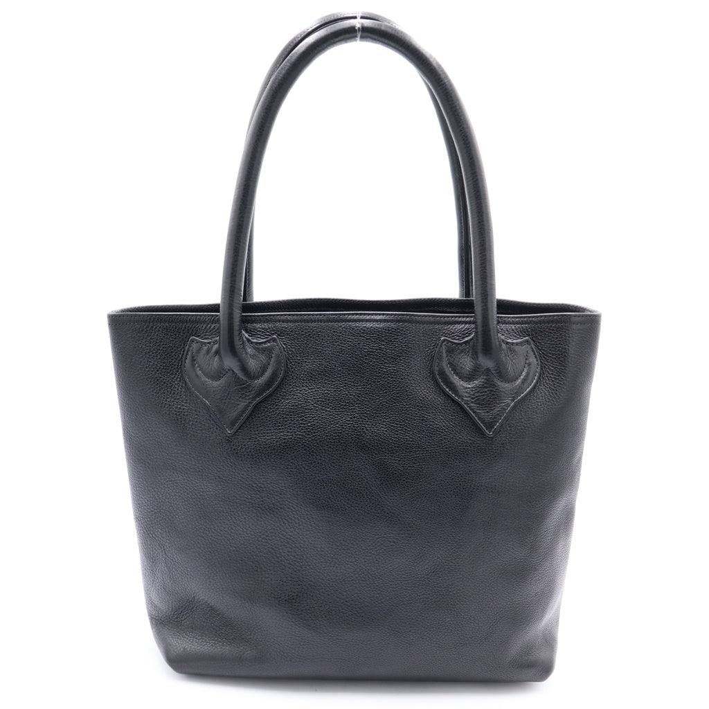 CHROME HEARTS(クロムハーツ) FS TOTE FSトート クロスパッチ付きレザートートバッグ ブラック
