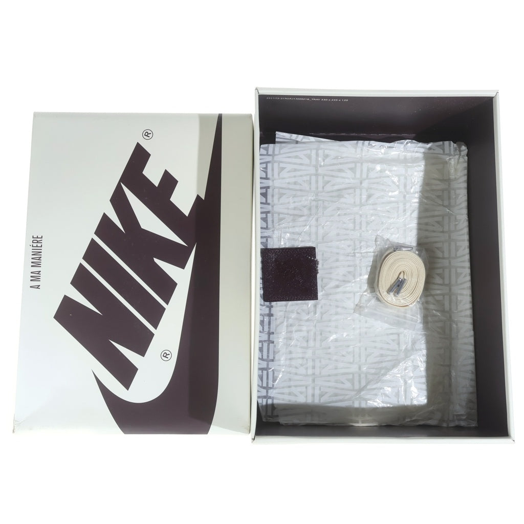 NIKE(ナイキ) ×A MA MANIERE AIR JORDAN 1 RETRO HIGH OG SAIL AND BURGUNDY アマニエール エアジョーダン1 レザーハイカットスニーカー ホワイト US10/28cm DO7097-100