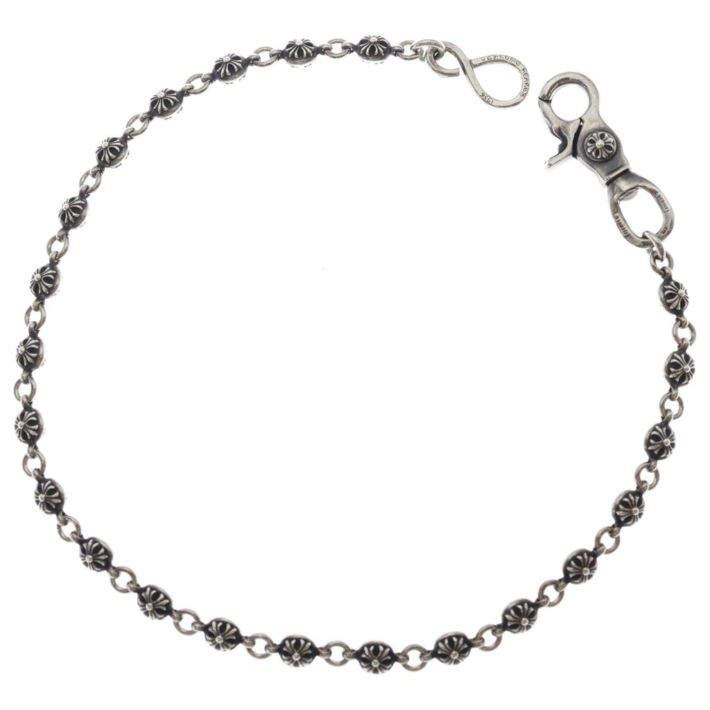 CHROME HEARTS(クロムハーツ) 2BALL LONG-S/1クリップロング#2クロスボール ウォレットチェーン シルバー BCA386
