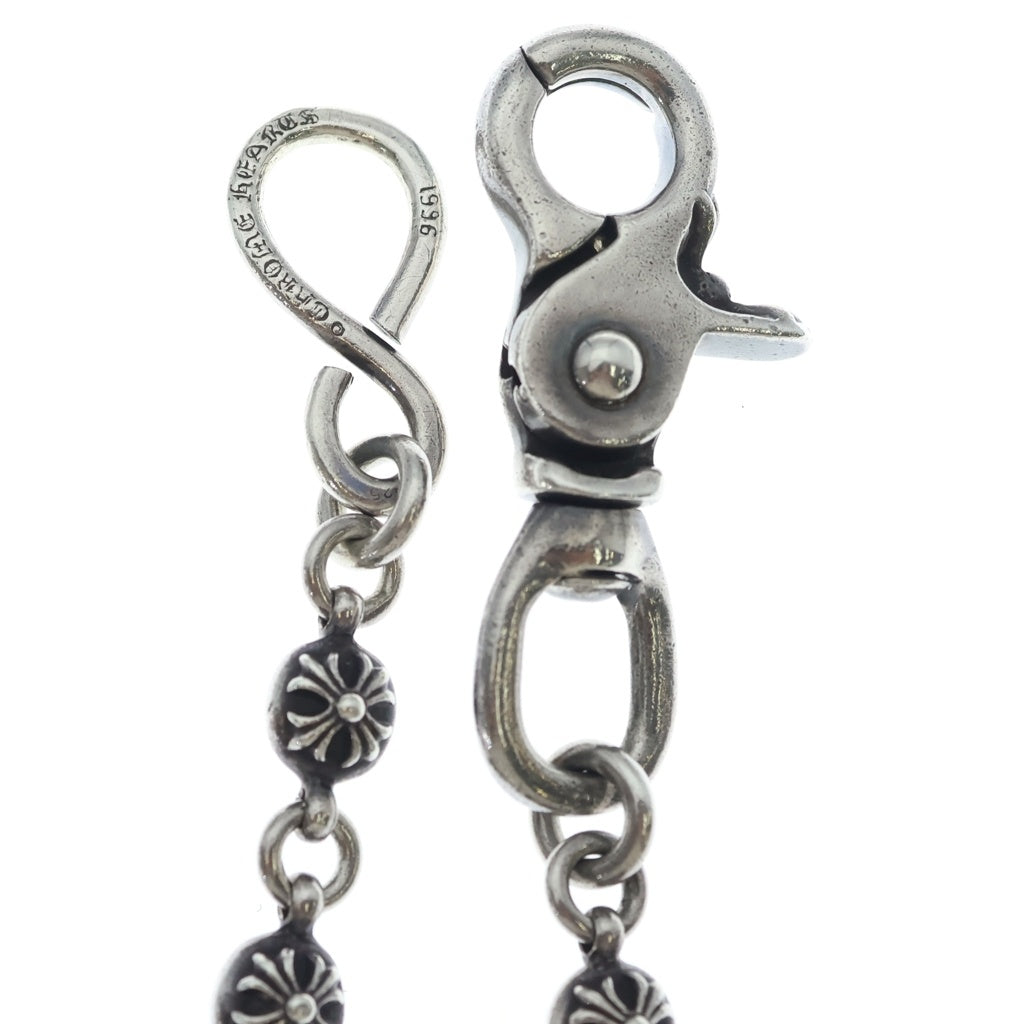 CHROME HEARTS(クロムハーツ) 2BALL LONG-S/1クリップロング#2クロスボール ウォレットチェーン シルバー BCA386