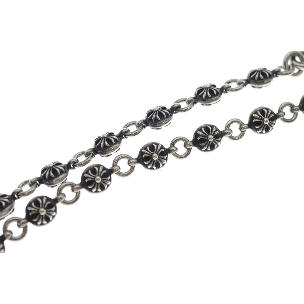 CHROME HEARTS(クロムハーツ) 2BALL LONG-S/1クリップロング#2クロスボール ウォレットチェーン シルバー BCA386