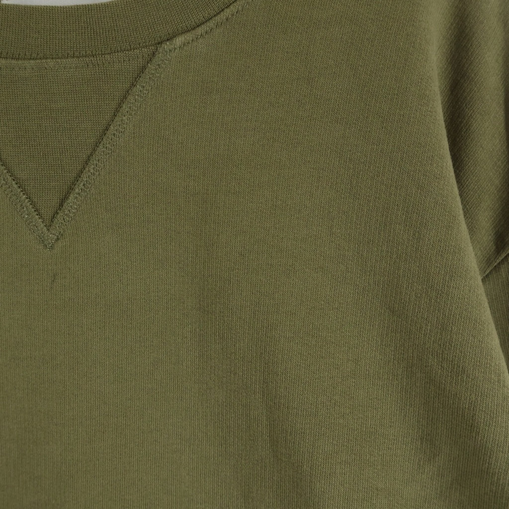 Maison Margiela(メゾンマルジェラ) レザーエルボーパッチ クルーネックトレーナー スウェット カーキ S50GU0040 S25332