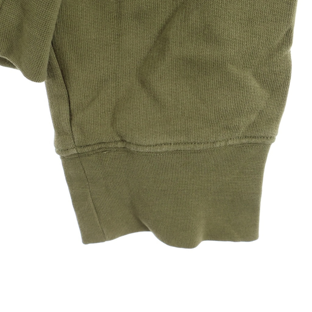 Maison Margiela(メゾンマルジェラ) レザーエルボーパッチ クルーネックトレーナー スウェット カーキ S50GU0040 S25332