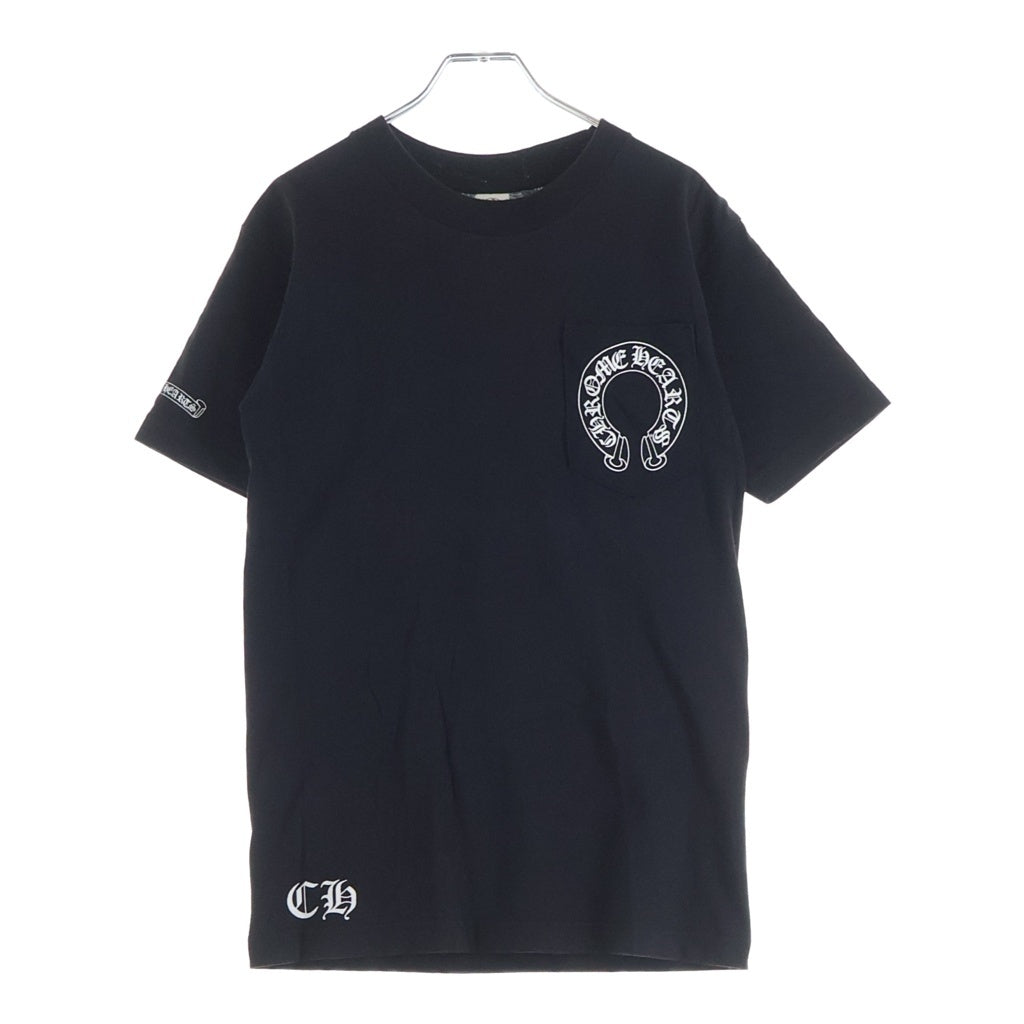CHROME HEARTS(クロムハーツ) CHプラスプリント ポケット半袖Tシャツ カットソー ブラック