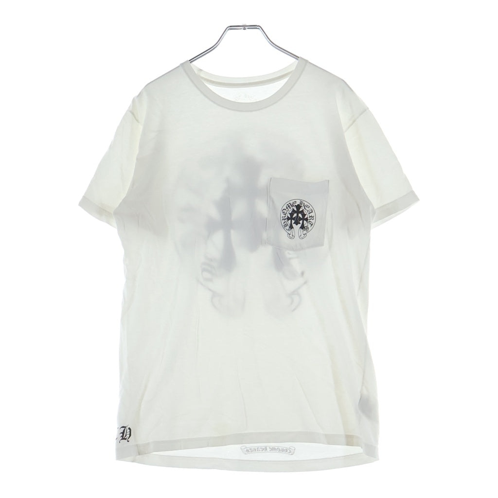 CHROME HEARTS(クロムハーツ) Cemetery Triple Cross Horseshoe セメタリー トリプルクロス ホースシュー 半袖Tシャツカットソー ホワイト