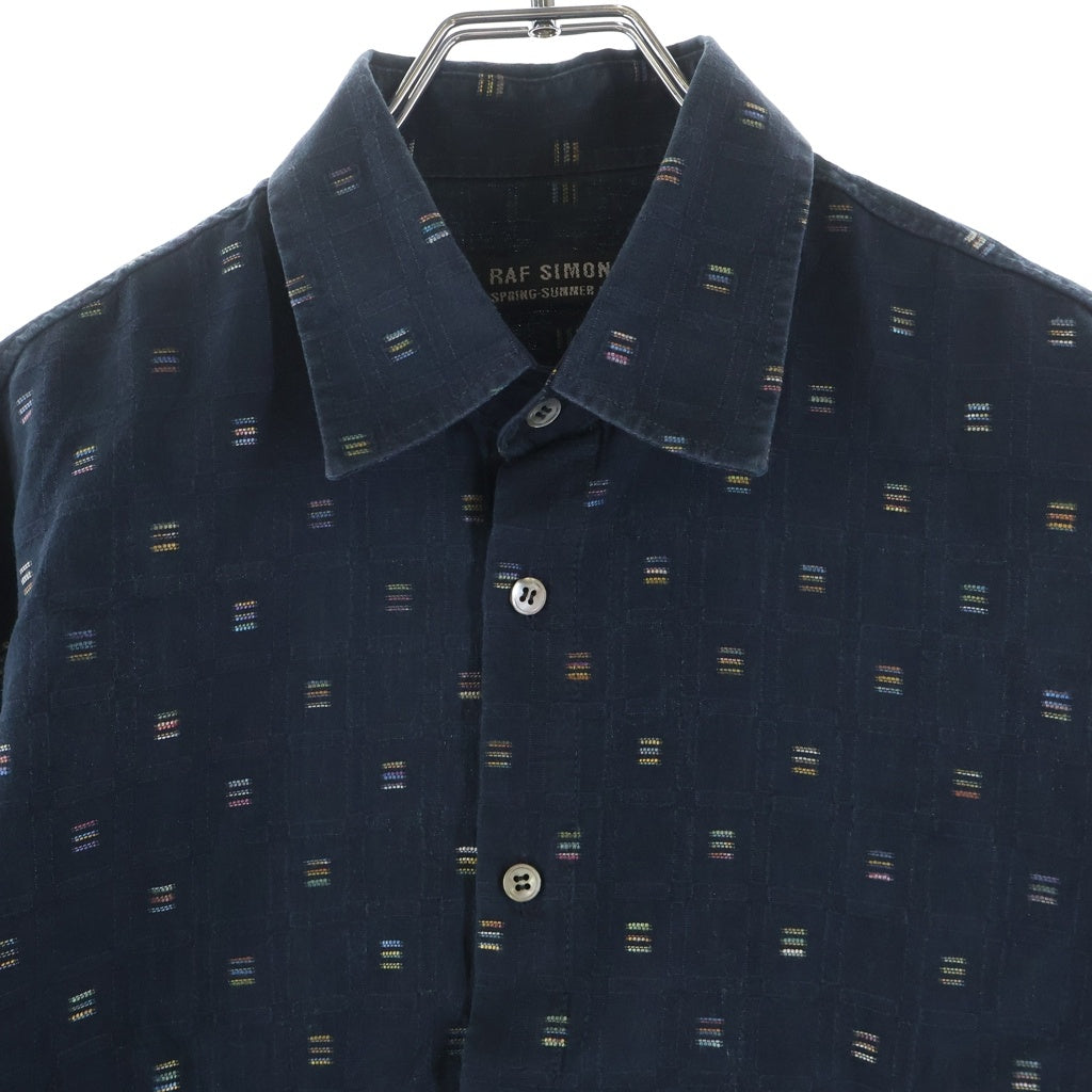 RAF SIMONS(ラフシモンズ) 00SS ARCHIVE アーカイブ チェックパターン 長袖シャツ ネイビー -