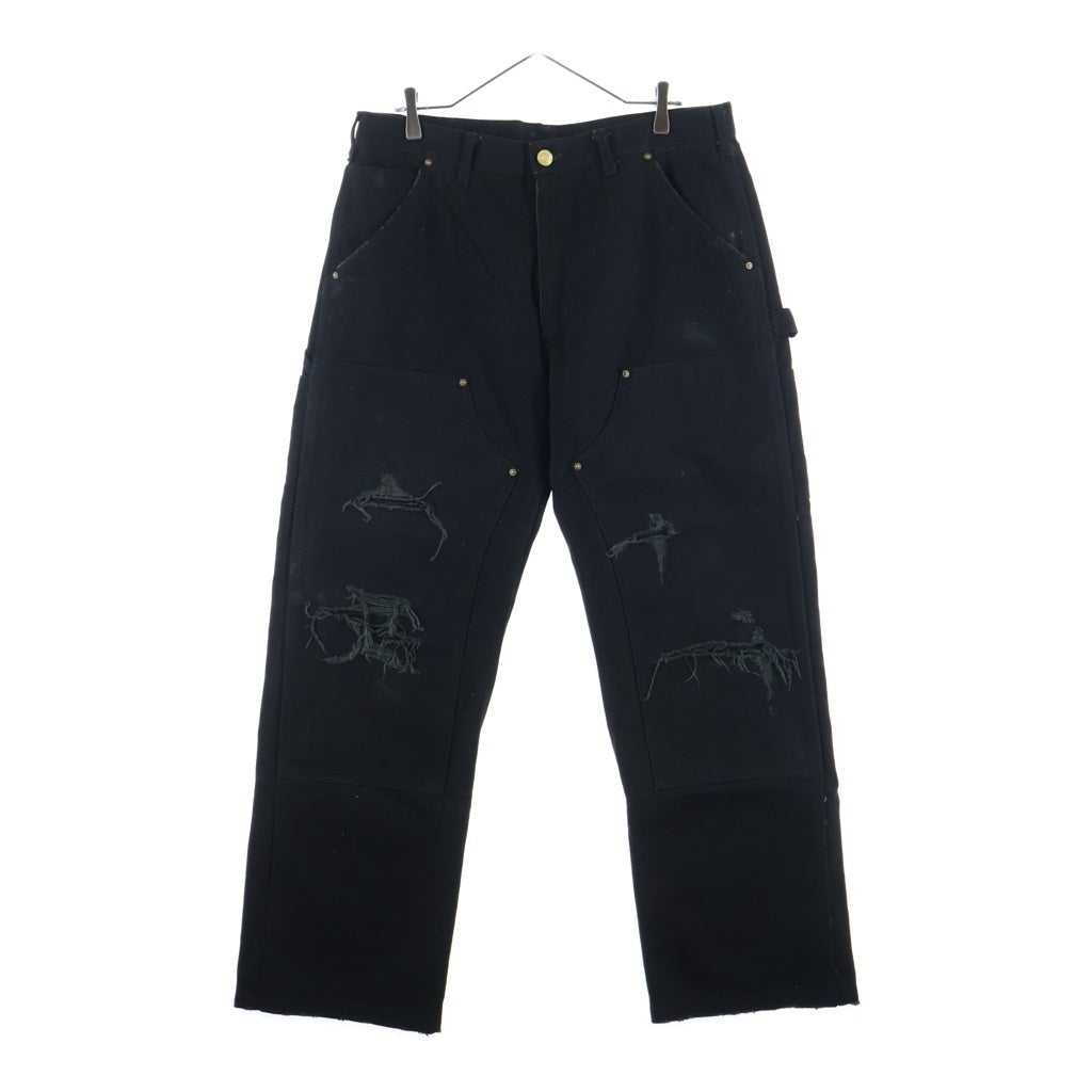 KAMIYA(カミヤ) 24AW BORO PAINTER PANTS ボロ ダブルニー ペインターパンツ ブラック G11PT026