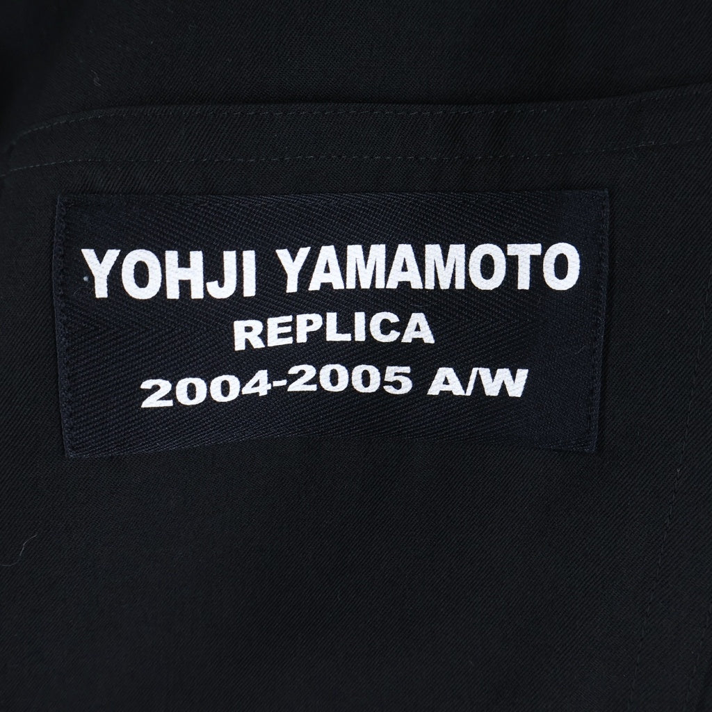 Yohji Yamamoto POUR HOMME(ヨウジヤマモト プールオム) 04AW REPLICA 復刻 スラックスパンツ ブラック HC-P88-537