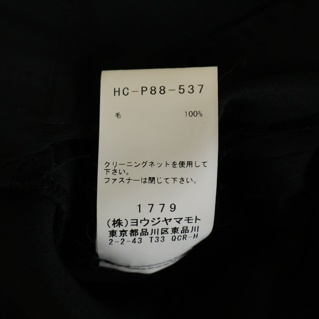 Yohji Yamamoto POUR HOMME(ヨウジヤマモト プールオム) 04AW REPLICA 復刻 スラックスパンツ ブラック HC-P88-537
