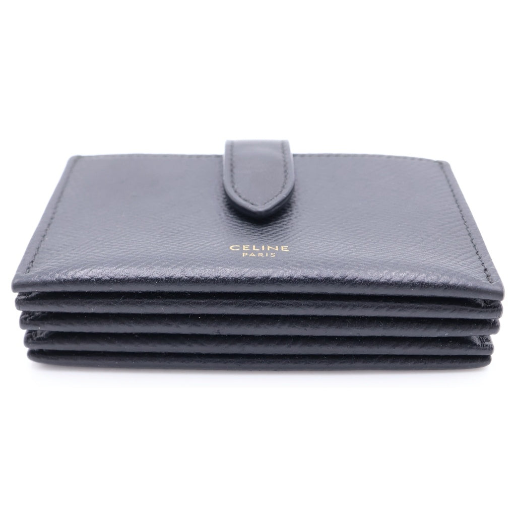 CELINE(セリーヌ) Accordeon Card holder In Grained Calfskin アコーデオン カードホルダー グレインドカーフスキン ブラック 10B693BFP.38NO レディース