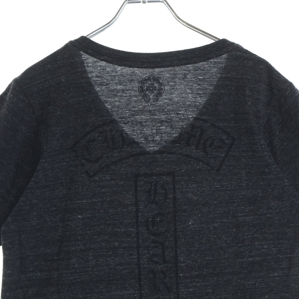 CHROME HEARTS(クロムハーツ) OLD T-BAR STAR LOGO ティーバースタープリント Vネック 半袖Tシャツカットソー グレー