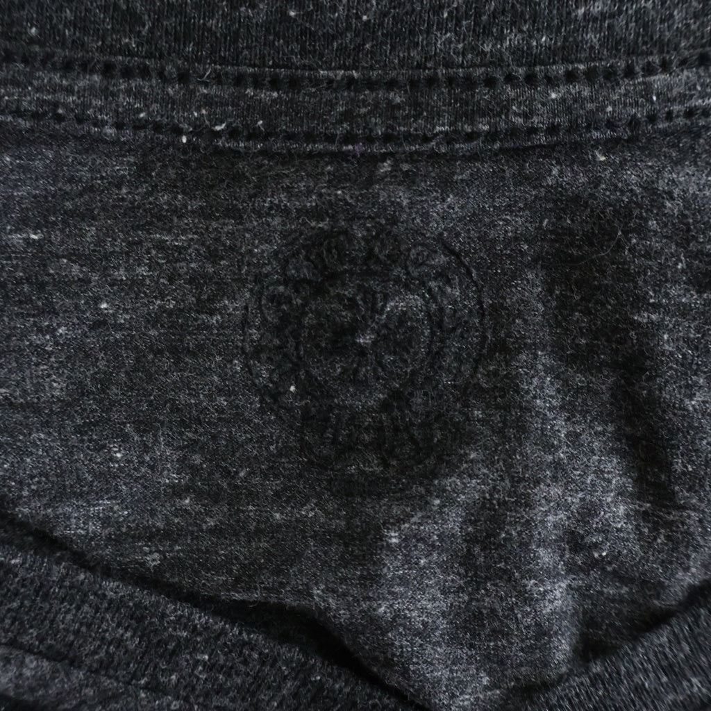 CHROME HEARTS(クロムハーツ) OLD T-BAR STAR LOGO ティーバースタープリント Vネック 半袖Tシャツカットソー グレー