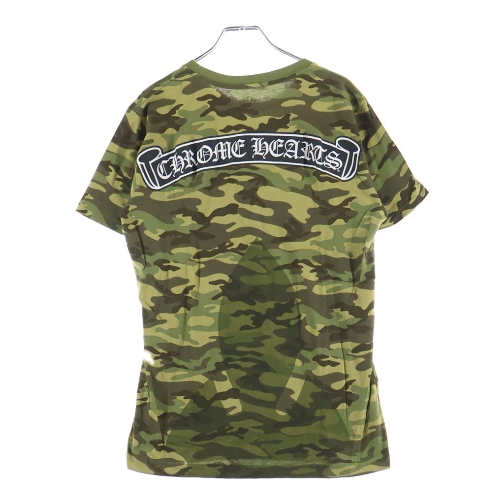 CHROME HEARTS(クロムハーツ) OLD HORSESHOE オールド カモフラ スクロールラベル プリント半袖Tシャツ カットソー カーキ