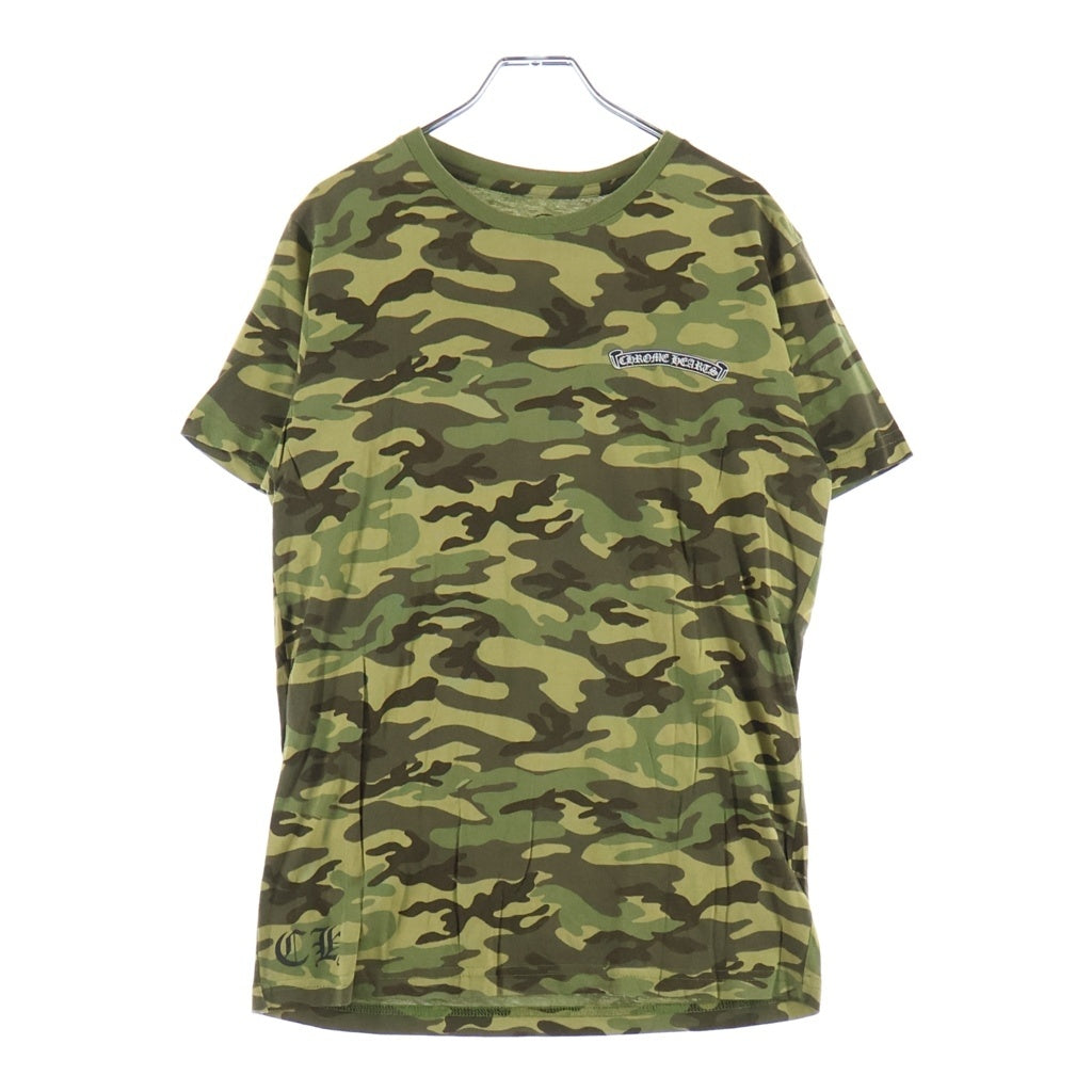 CHROME HEARTS(クロムハーツ) OLD HORSESHOE オールド カモフラ スクロールラベル プリント半袖Tシャツ カットソー カーキ