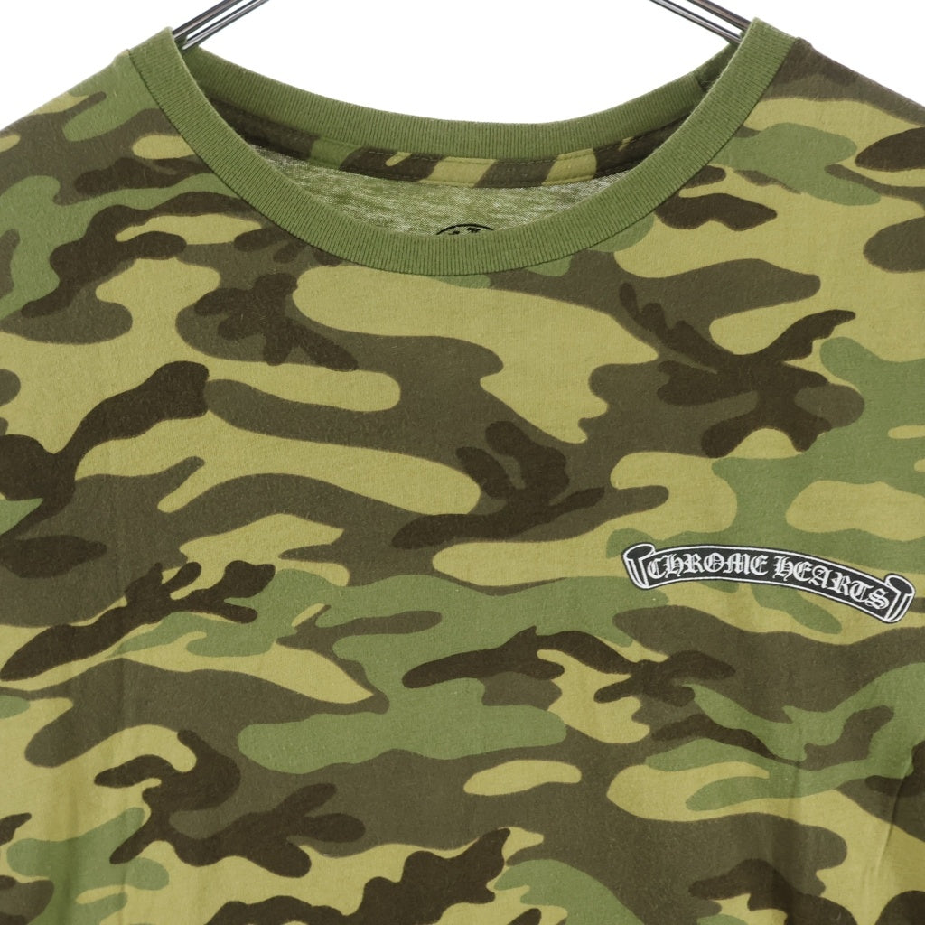 CHROME HEARTS(クロムハーツ) OLD HORSESHOE オールド カモフラ スクロールラベル プリント半袖Tシャツ カットソー カーキ