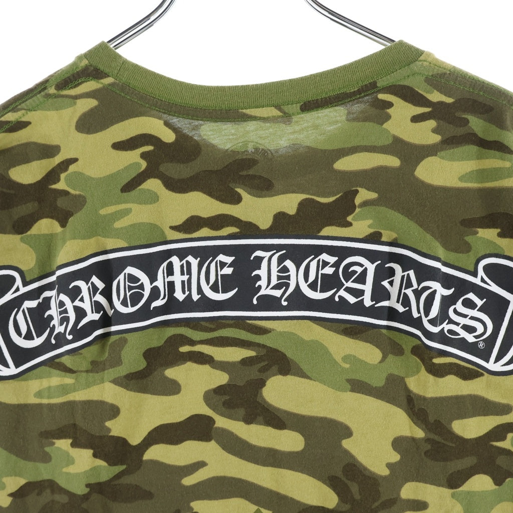 CHROME HEARTS(クロムハーツ) OLD HORSESHOE オールド カモフラ スクロールラベル プリント半袖Tシャツ カットソー カーキ