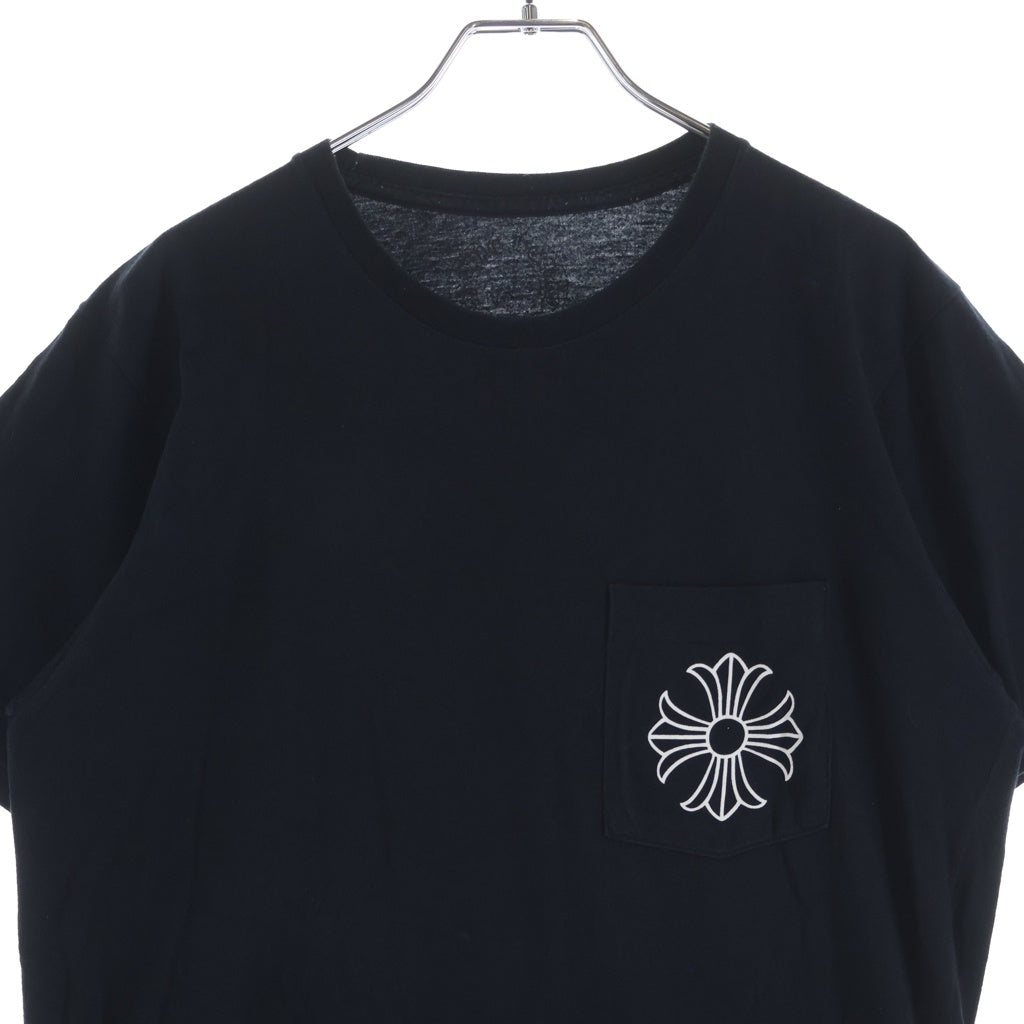 CHROME HEARTS(クロムハーツ) CH PLUS CHプラス サークル 両面プリント 胸ポケット 半袖カットソー ブラック