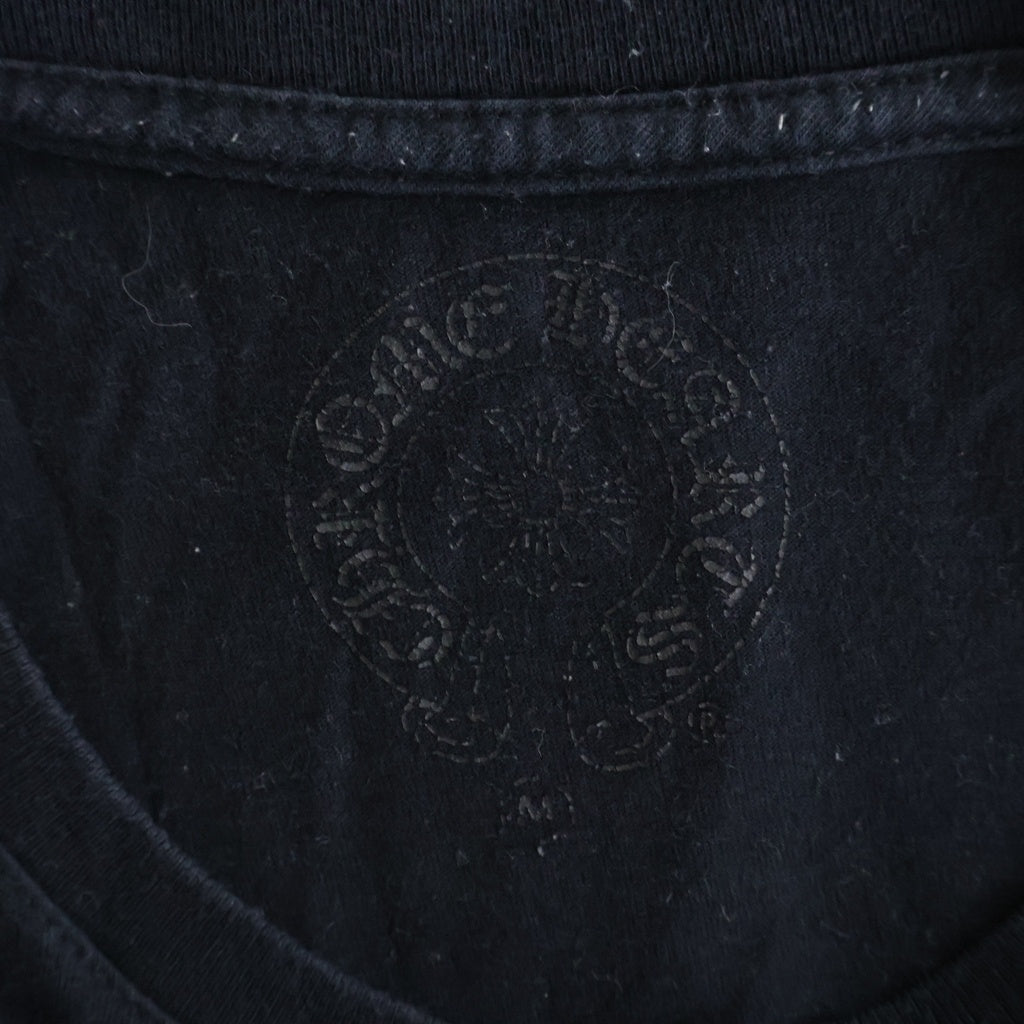 CHROME HEARTS(クロムハーツ) CH PLUS CHプラス サークル 両面プリント 胸ポケット 半袖カットソー ブラック