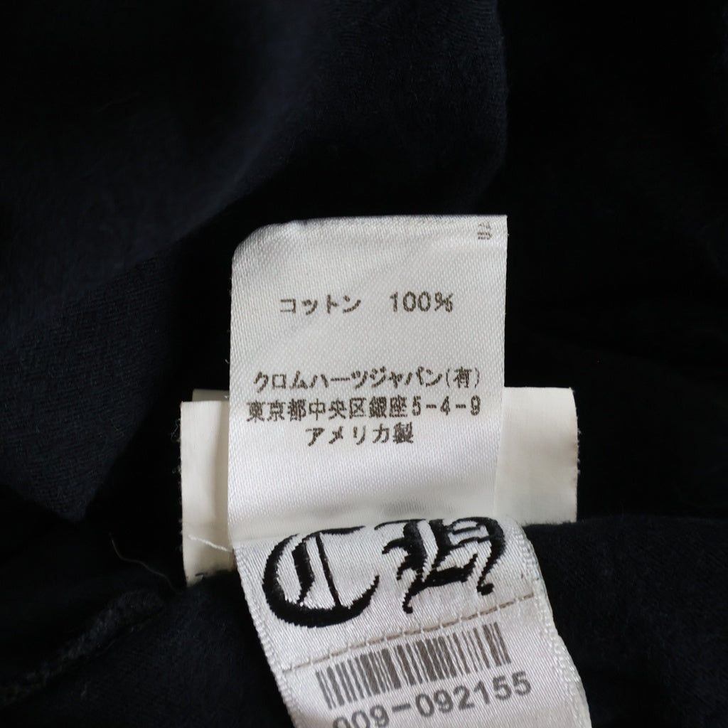 CHROME HEARTS(クロムハーツ) CH PLUS CHプラス サークル 両面プリント 胸ポケット 半袖カットソー ブラック