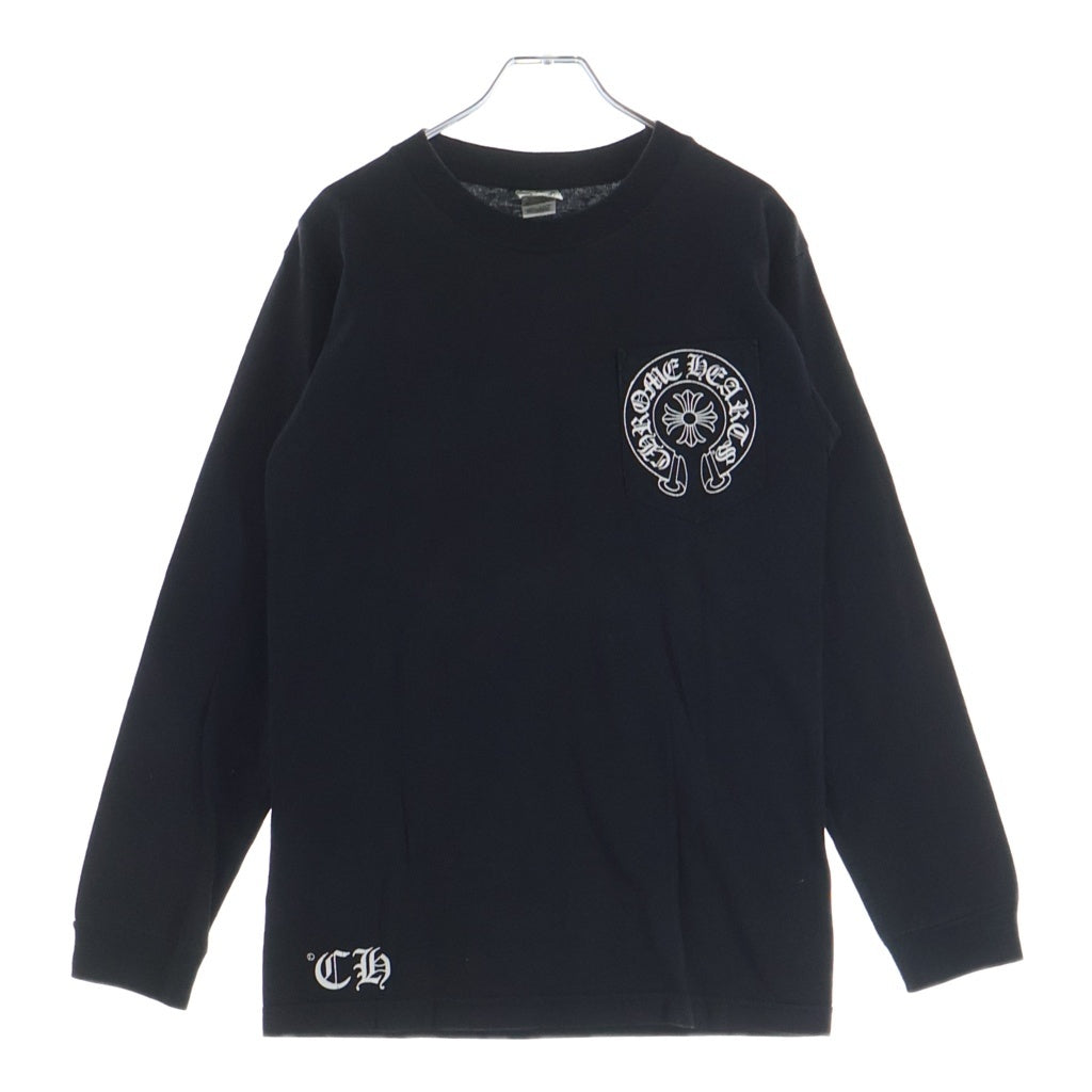 CHROME HEARTS(クロムハーツ) OLD SCRL LABEL オールド スクロールラベル CHプラス 長袖カットソー ブラック