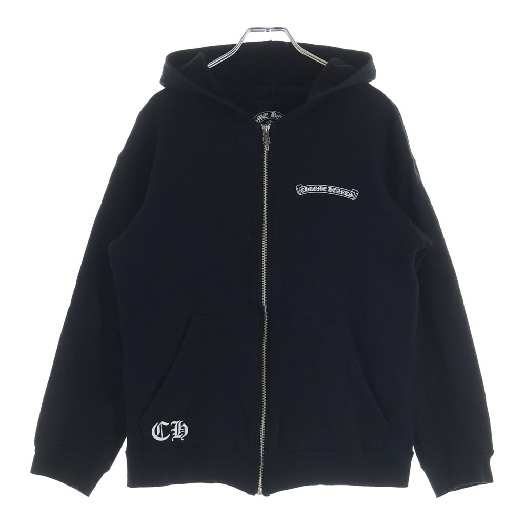 CHROME HEARTS(クロムハーツ) CH Plus Print Zip Up Hoodie バック CHプラス プリント ジップパーカー ブラック