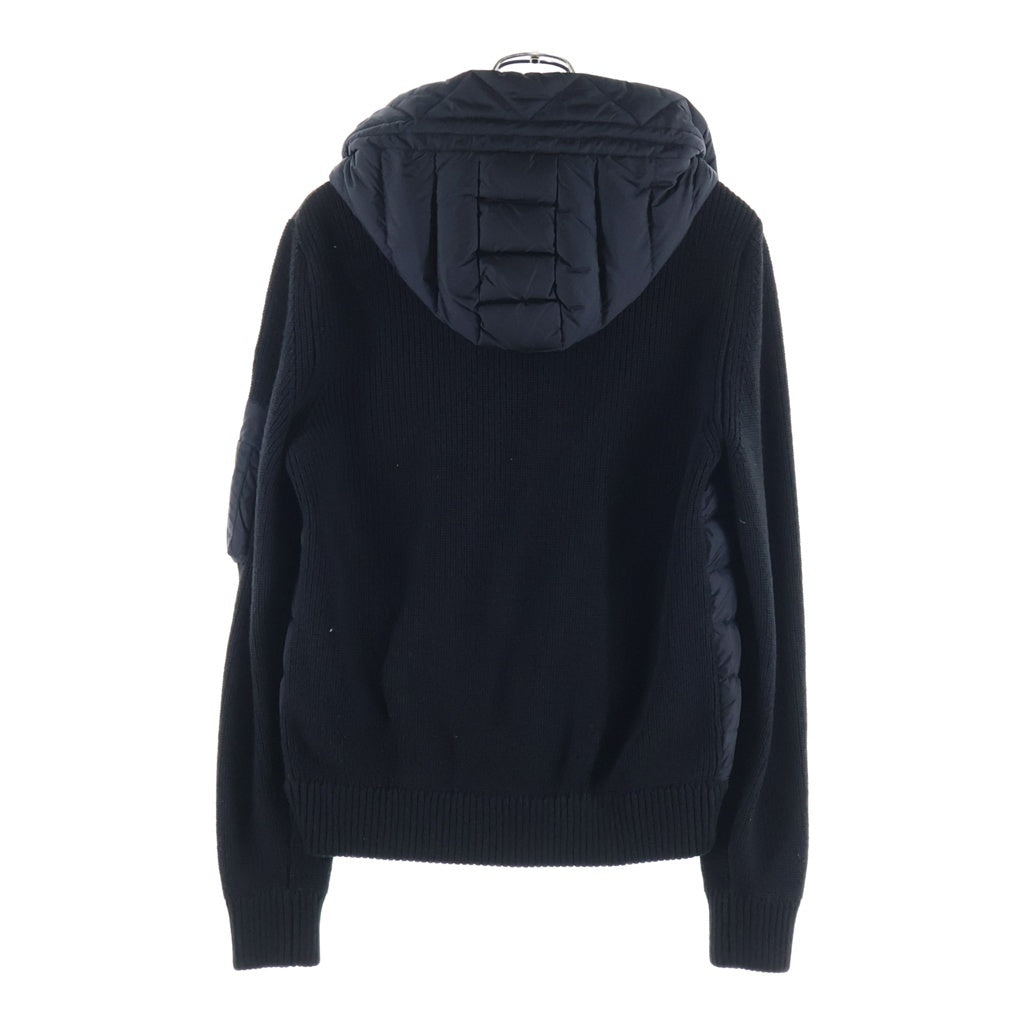 MONCLER(モンクレール) 切り替えしニット ダウンジャケット ブラック×ネイビー ナイロン M C20919402800 94789