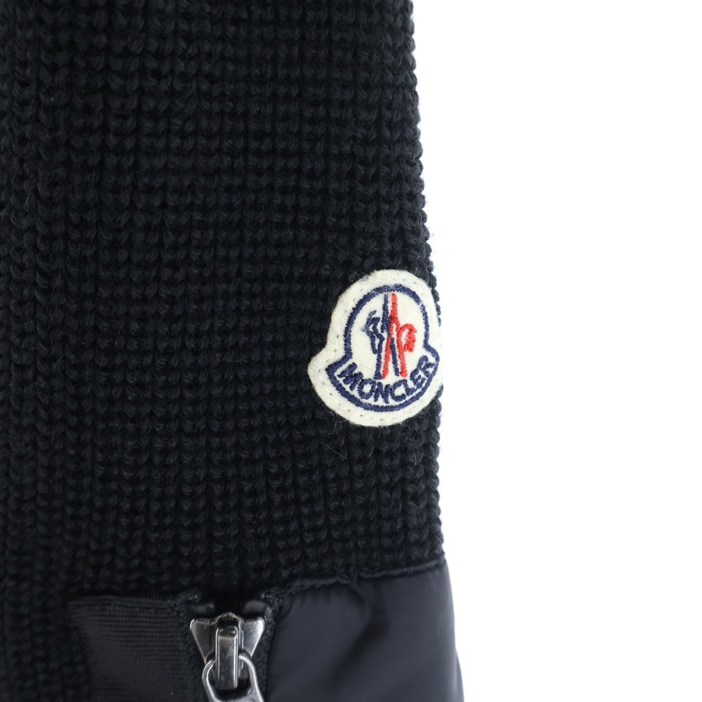 MONCLER(モンクレール) 切り替えしニット ダウンジャケット ブラック×ネイビー ナイロン M C20919402800 94789