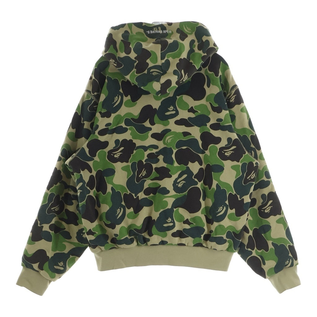 A BATHING APE(アベイシングエイプ) CAMO HEAVY WASH ZIP HOODIE カモ ヘビー ウォッシュ ジップフーディー グリーン/ブラウン 001ZPM301308M