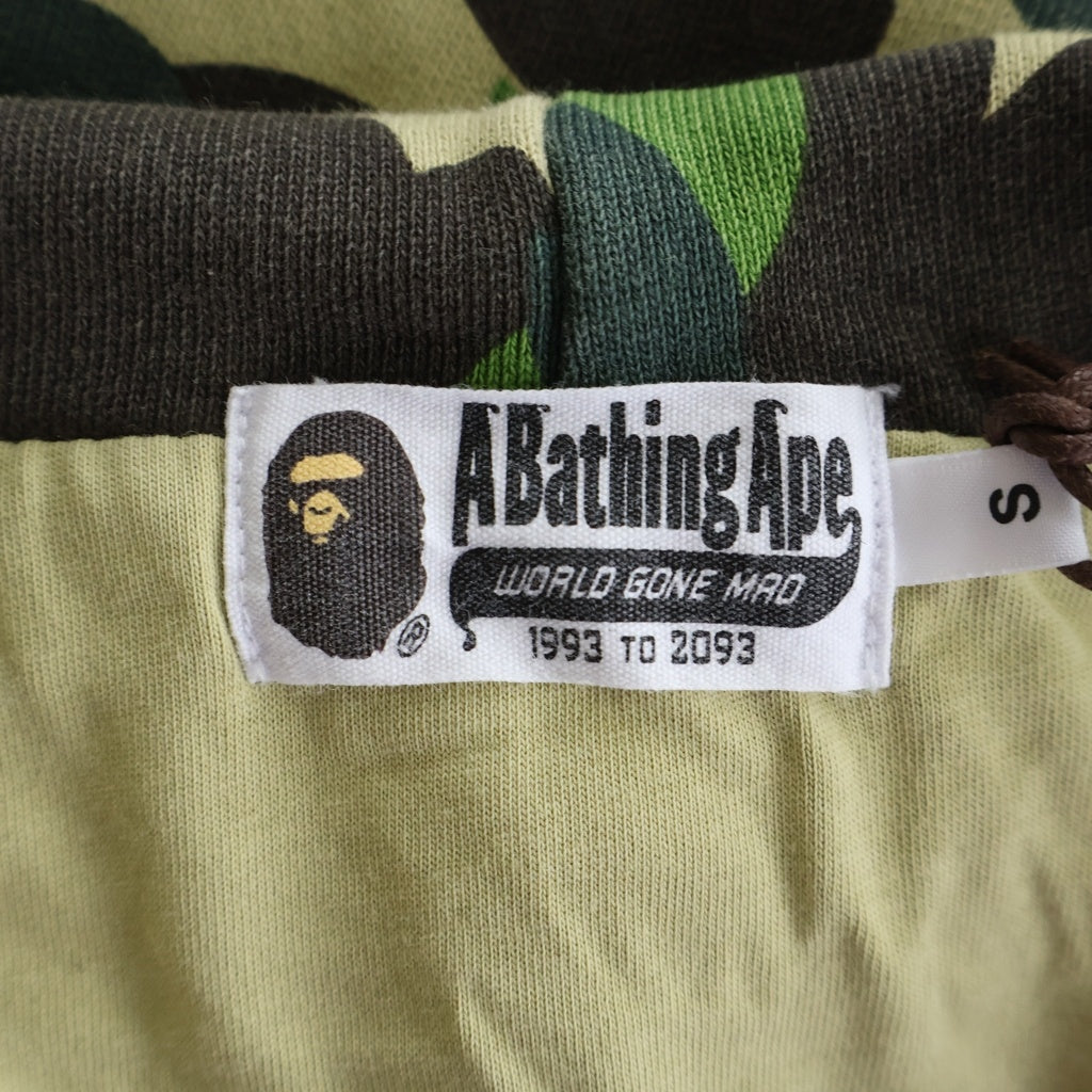 A BATHING APE(アベイシングエイプ) CAMO HEAVY WASH ZIP HOODIE カモ ヘビー ウォッシュ ジップフーディー グリーン/ブラウン 001ZPM301308M