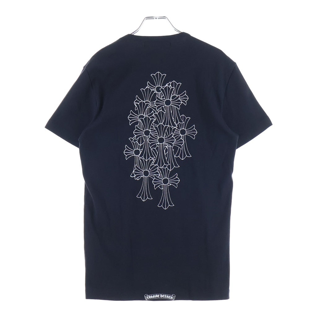 CHROME HEARTS(クロムハーツ) CH S/S Back Cemetery Cross バックセメタリークロス ホースシュープリント 半袖コットンTシャツ レディース ブラック -