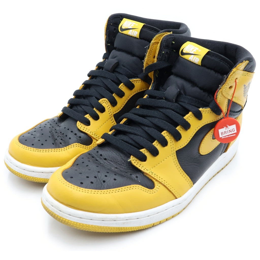 NIKE(ナイキ) AIR JORDAN 1 RETRO HIGH OG POLLEN 555088-701 エアジョーダン レトロ パラン ハイカットスニーカー US9.5/27.5cm イエロー/ブラック