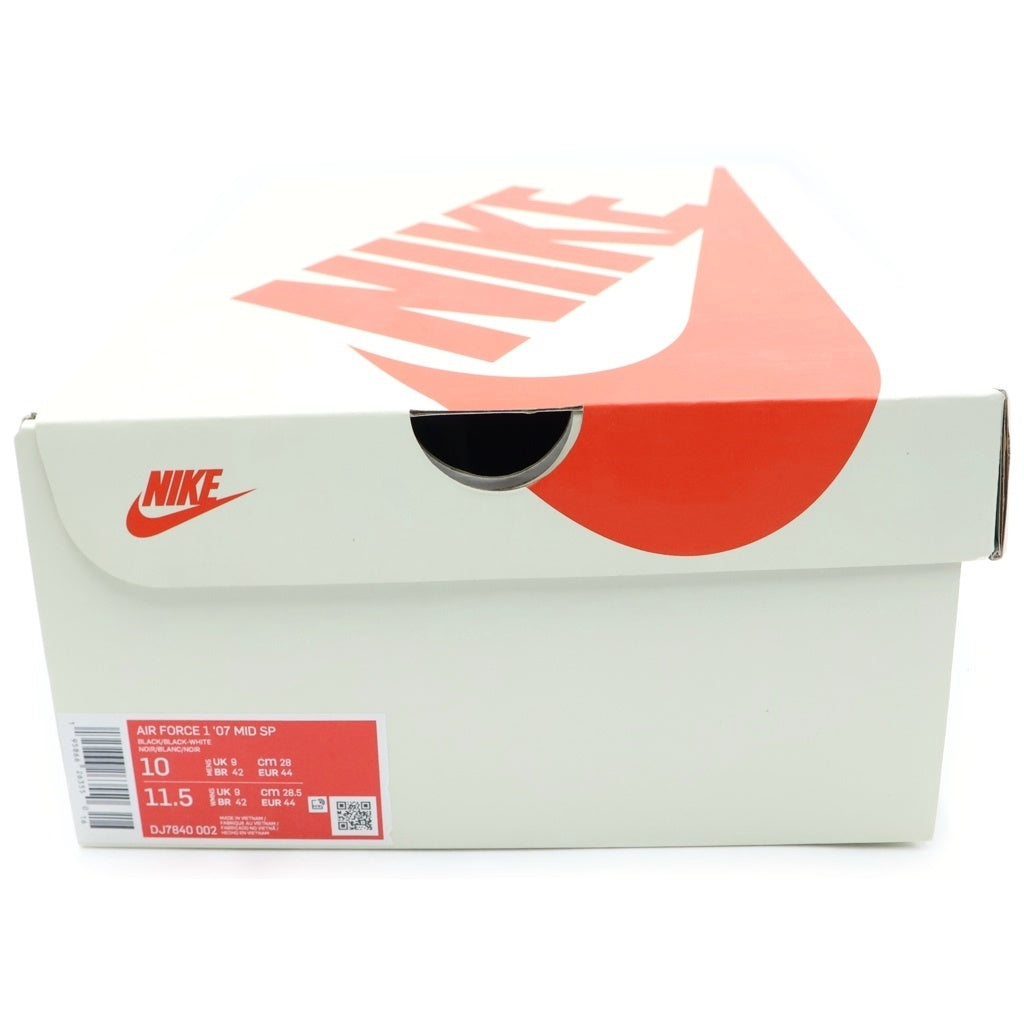 NIKE(ナイキ) ×STUSSY AIR FORCE 1 MID ステューシー エアフォース1 ミッドカットスニーカー ホワイト/ブラック US10/28cm DJ7840-002