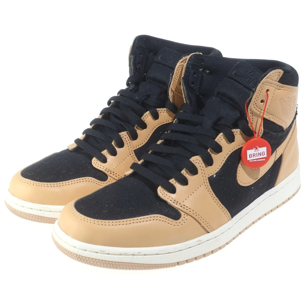 NIKE(ナイキ) AIR JORDAN 1 RETRO HIGH OG Vachetta Tan エアジョーダン1 バケッタ タン ハイカットスニーカー 555088-202 ブラック/ベージュ US10/28cm