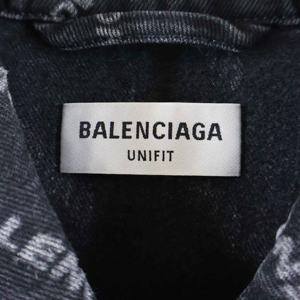 BALENCIAGA(バレンシアガ) 22AW BB Monogram Denim Jacket モノグラム デニムジャケット ブラック 675208