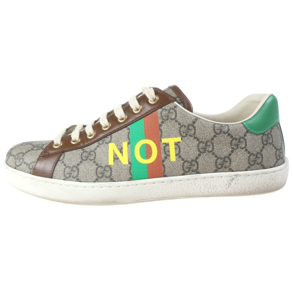 GUCCI(グッチ) GG Monogram FAKE NOT GG柄 フェイクノット ローカットスニーカー ブラウン