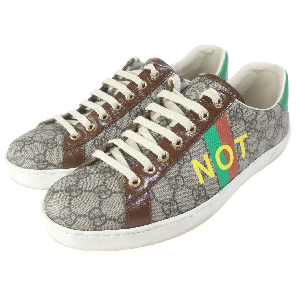GUCCI(グッチ) GG Monogram FAKE NOT GG柄 フェイクノット ローカットスニーカー ブラウン