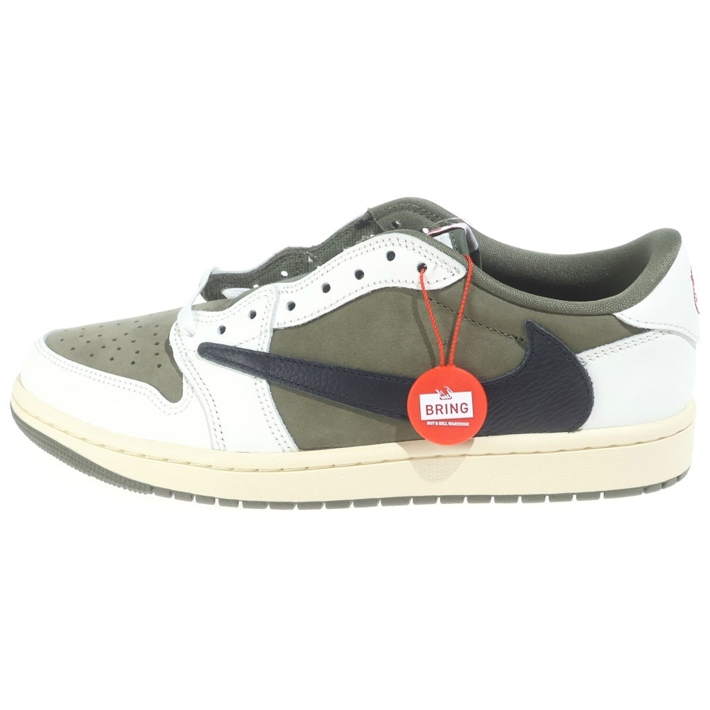 NIKE(ナイキ) ×TRAVIS SCOTT AIR JORDAN 1 LOW OG SP REVERSE OLIVE DM7866-200 トラヴィススコット エアジョーダン 1リバースオリーブ ローカットスニーカー US9/27.5cm