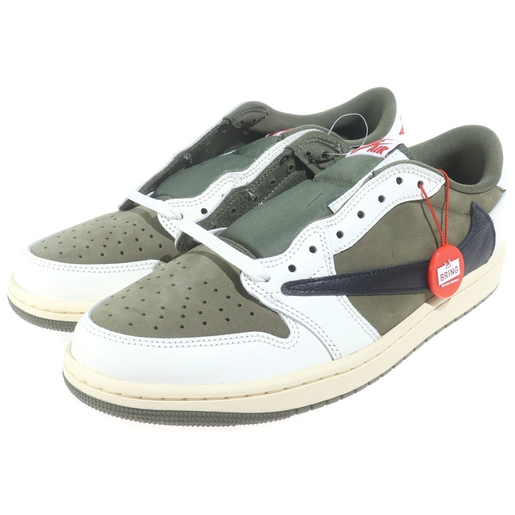 NIKE(ナイキ) ×TRAVIS SCOTT AIR JORDAN 1 LOW OG SP REVERSE OLIVE DM7866-200 トラヴィススコット エアジョーダン 1リバースオリーブ ローカットスニーカー US9/27.5cm