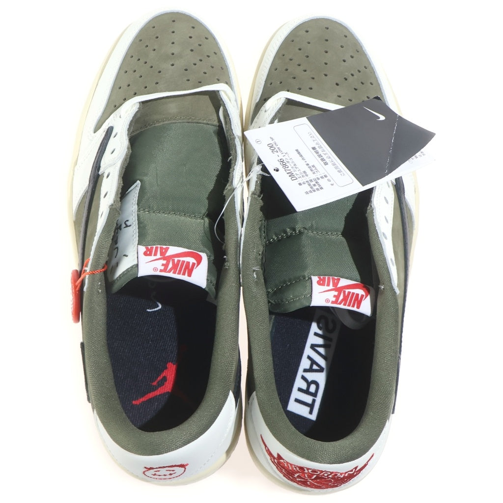 NIKE(ナイキ) ×TRAVIS SCOTT AIR JORDAN 1 LOW OG SP REVERSE OLIVE DM7866-200 トラヴィススコット エアジョーダン 1リバースオリーブ ローカットスニーカー US9/27.5cm