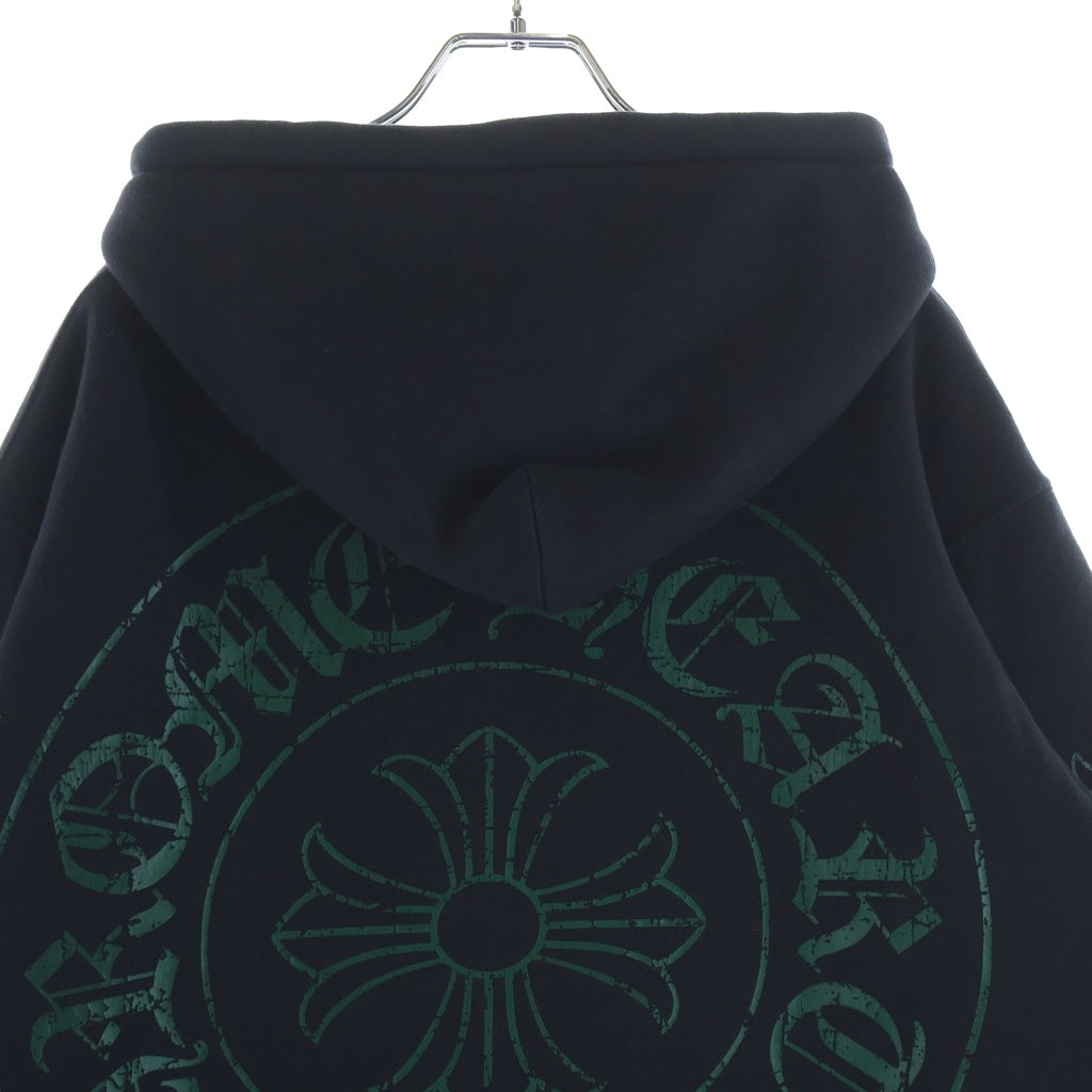 CHROME HEARTS(クロムハーツ) OLD CH PLUS 袖CHプラスプリント ジップアップ パーカー ブラック/グリーン