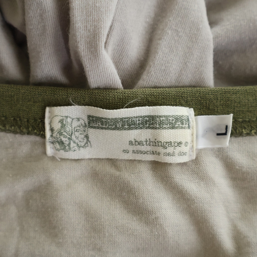 A BATHING APE(アベイシングエイプ) ベートーヴェン サルカモロゴ 長袖Tシャツ カットソー ブラウン