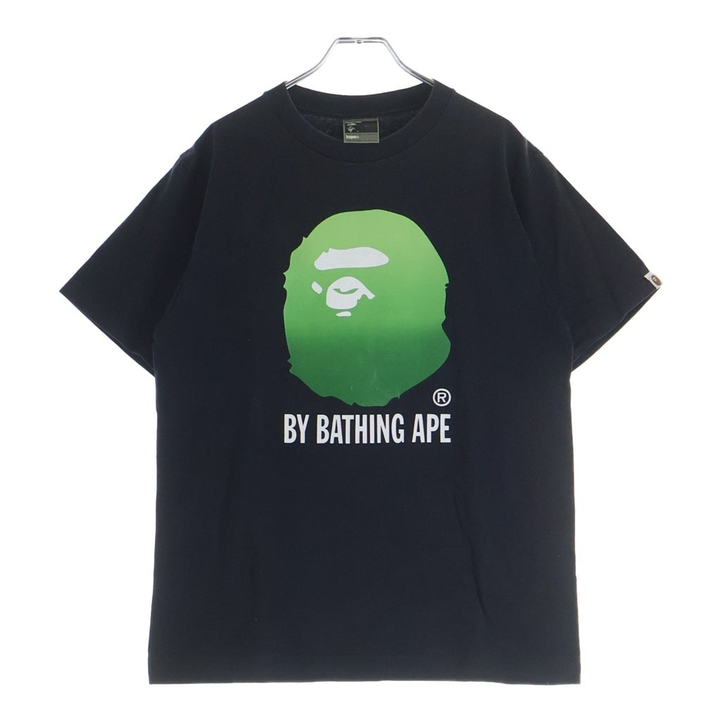 A BATHING APE(アベイシングエイプ) 90s グラデーション サルカモロゴ 半袖Tシャツ カットソー ブラック/グリーン