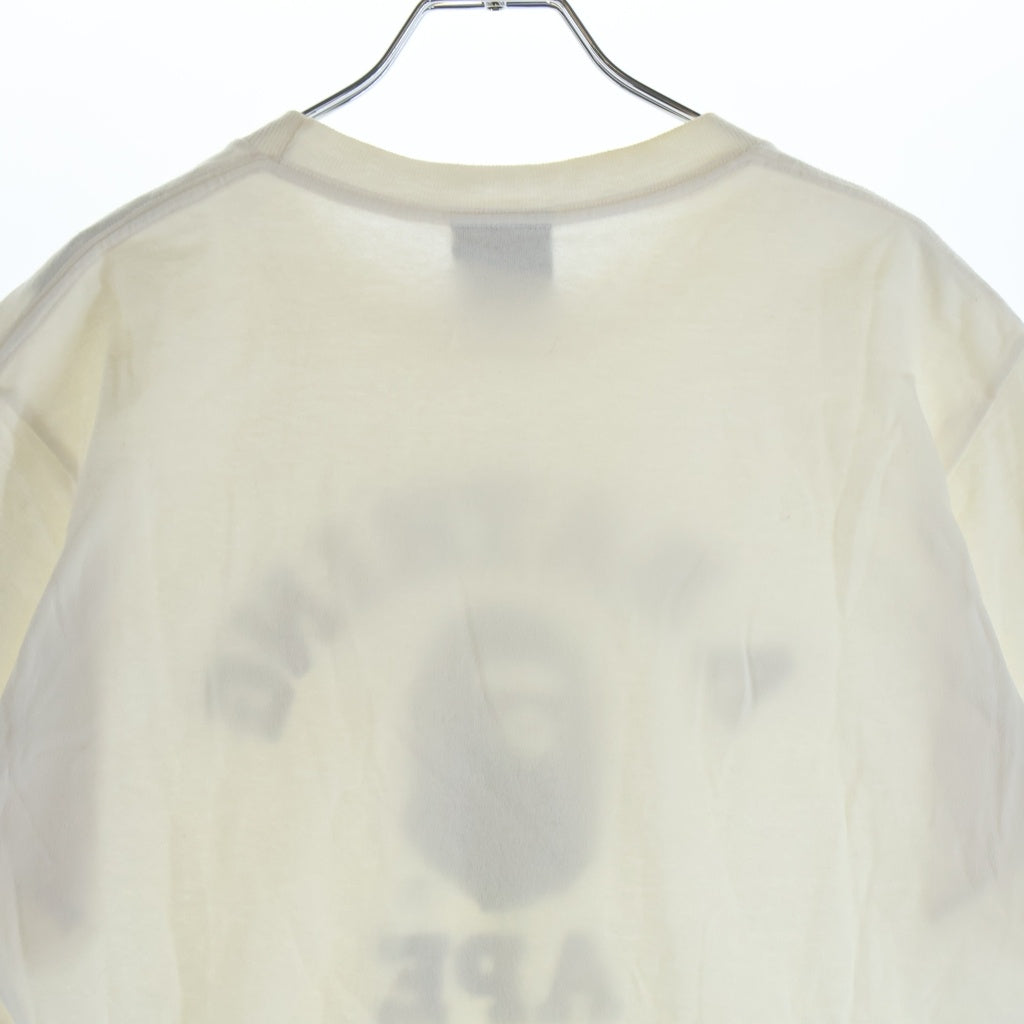 A BATHING APE(アベイシングエイプ) 90s CAMO COLLEGE TEE サルカモ カレッジ 半袖Tシャツ カットソー ホワイト/ブラウン