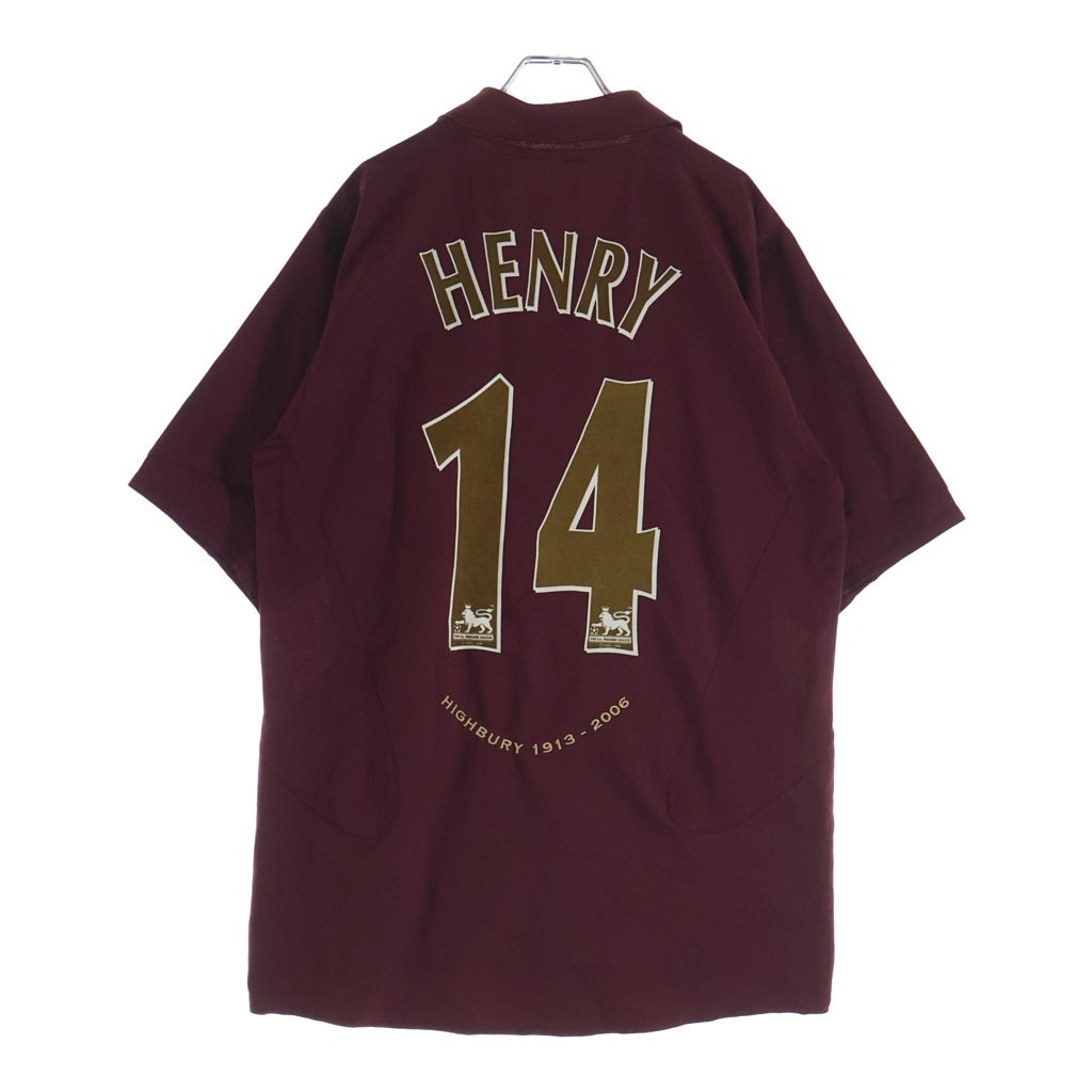 NIKE(ナイキ) ラストハイバリー 05/06 ARSENAL HENRY アーセナル アンリ ユニフォーム 半袖Tシャツ カットソー レッド 11421942