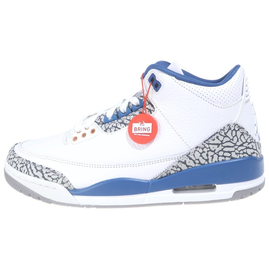 NIKE(ナイキ) AIR JORDAN 3 RETRO TRUE BLUE エアジョーダン3 レトロ トゥルーブルー ローカットスニーカー ホワイト/ブルー US8.5/26.5cm CT8532-148