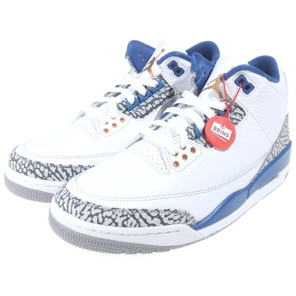 NIKE(ナイキ) AIR JORDAN 3 RETRO TRUE BLUE エアジョーダン3 レトロ トゥルーブルー ローカットスニーカー ホワイト/ブルー US8.5/26.5cm CT8532-148