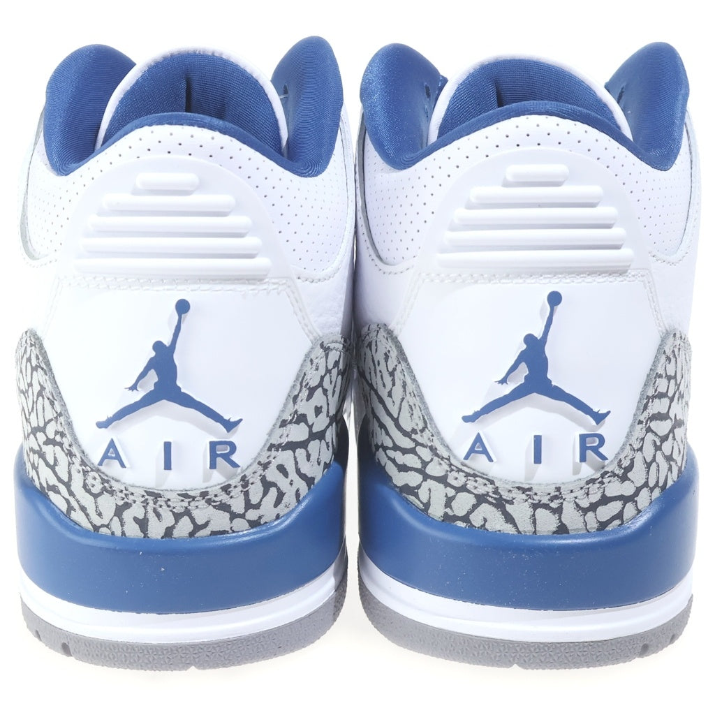 NIKE(ナイキ) AIR JORDAN 3 RETRO TRUE BLUE エアジョーダン3 レトロ トゥルーブルー ローカットスニーカー ホワイト/ブルー US8.5/26.5cm CT8532-148