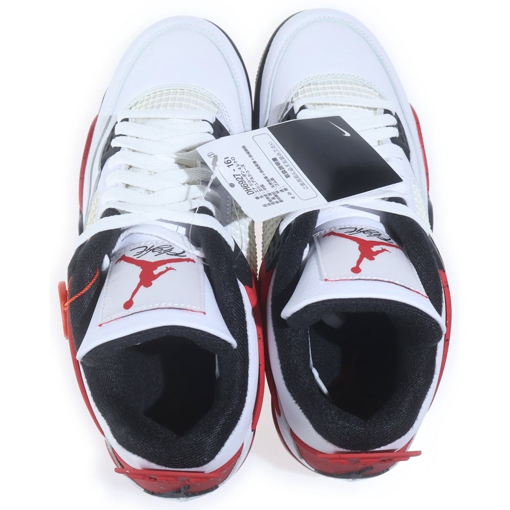NIKE(ナイキ) AIR JORDAN RETRO Red Cement エアジョーダン 4 レッドセメント ハイカットスニーカー ホワイト/レッド US8.5/26.5cm DH6927-161
